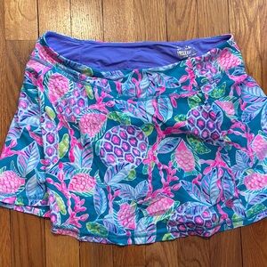 Colorful Pineapple Print Skort